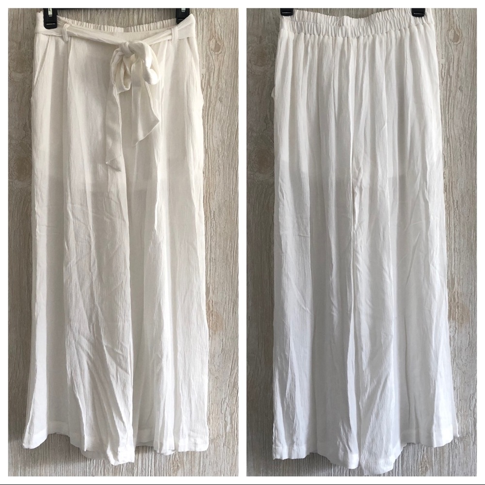 Flowy Gauze Wide Leg Cropped Pant